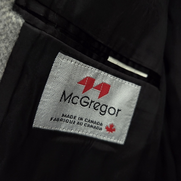 McGregor Women's Coat Gray Size EU 42 US XL Wool Belted Pockets Button Down - Picture 13 of 15